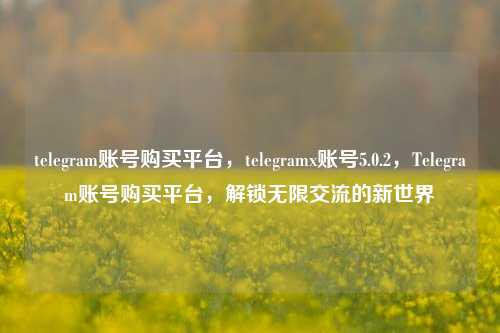 telegram账号购买平台，telegramx账号5.0.2，Telegram账号购买平台，解锁无限交流的新世界