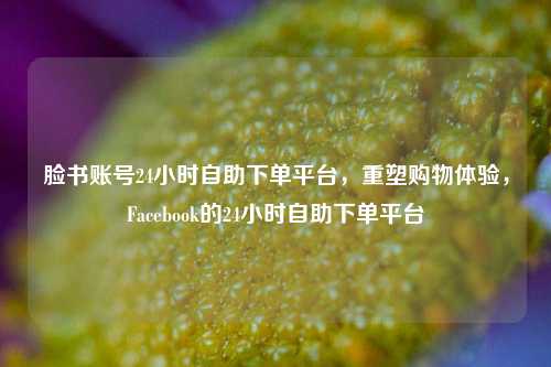 脸书账号24小时自助下单平台，重塑购物体验，Facebook的24小时自助下单平台