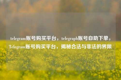 telegram账号购买平台	，telegraph账号自助下单，Telegram账号购买平台，揭秘合法与非法的界限  第1张