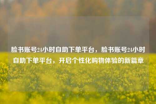 脸书账号24小时自助下单平台，脸书账号24小时自助下单平台，开启个性化购物体验的新篇章