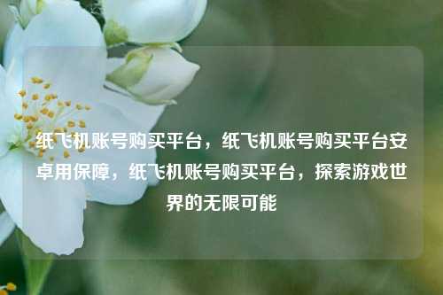 纸飞机账号购买平台，纸飞机账号购买平台安卓用保障，纸飞机账号购买平台，探索游戏世界的无限可能