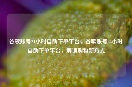 谷歌账号24小时自助下单平台，谷歌账号24小时自助下单平台，解锁购物新方式