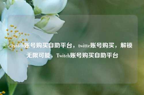twitch账号购买自助平台，twitte账号购买，解锁无限可能，Twitch账号购买自助平台