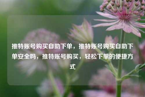 推特账号购买自助下单，推特账号购买自助下单安全吗，推特账号购买	，轻松下单的便捷方式  第1张