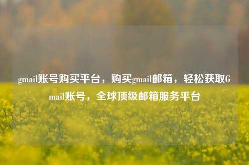 gmail账号购买平台，购买gmail邮箱，轻松获取Gmail账号，全球顶级邮箱服务平台